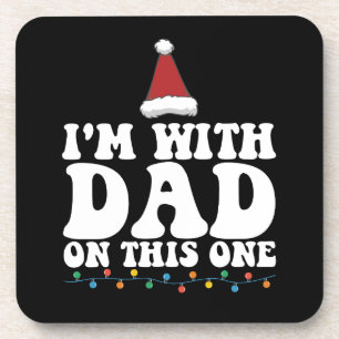 Ich bin mit Papa bei diesem einen Weihnachten Fami Getränkeuntersetzer