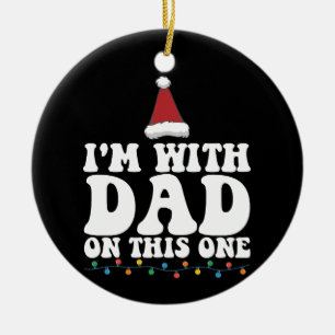 Ich bin mit Papa bei diesem einen Weihnachten Fami Keramik Ornament