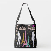 ICH BIN MIT PARIS TOTE BAG IN LIEBE TRAGETASCHEN MIT LANGEN TRÄGERN (Rückseite)