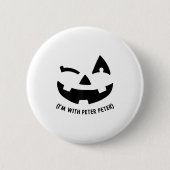 Ich bin mit Peter Couple Halloween Erwachsene Frau Button (Vorderseite)
