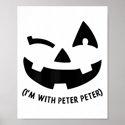 Ich bin mit Peter Couple Halloween Erwachsene Frau Poster (Vorne)
