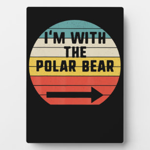 Ich bin mit Polar Bear Halloween Animal Lover Fotoplatte