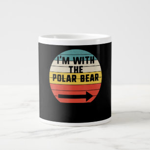 Ich bin mit Polar Bear Halloween Animal Lover Jumbo-Tasse