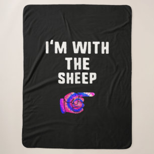 Ich bin mit Schafen Gefärbte Krawatte Halloween Sherpadecke