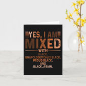 Ich bin mit schwarz-stolz schwarzen Geschichte Mon Karte (Gelbe Blume)