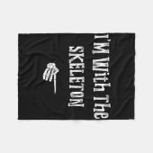 Ich bin mit Skeleton Halloween Kostüm Witzige Paar Fleecedecke (Vorderseite (Horizontal))