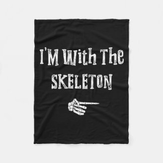 Ich bin mit Skelett Halloween-Kostüm Lustige Paare Fleecedecke