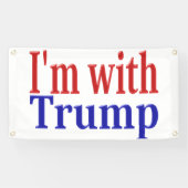Ich bin mit Trump in rot Banner (Horizontal)