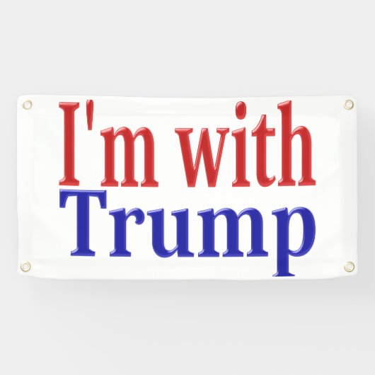 Ich bin mit Trump in rot Banner (Horizontal)