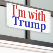Ich bin mit Trump in rot Banner (Äußeres Gebäude)