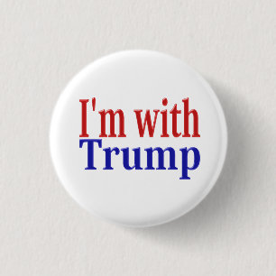 Ich bin mit Trump in rot Button
