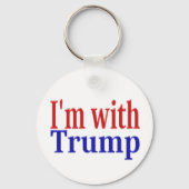 Ich bin mit Trump Schlüsselanhänger (Rückseite)