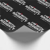 Ich bin mit üblen, sich passenden Weihnachtspaaren Geschenkpapier (Ecke)