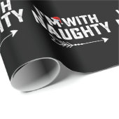 Ich bin mit üblen, sich passenden Weihnachtspaaren Geschenkpapier (Rolleneckpunkt)