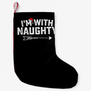 Ich bin mit unartigen passenden Weihnachtspaaren Kleiner Weihnachtsstrumpf