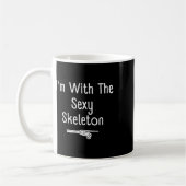 Ich bin mit Y Skeleton Halloween Kostüm Funny Last Kaffeetasse (Links)