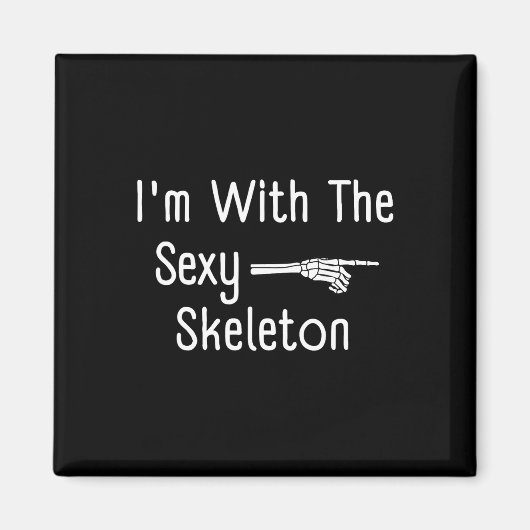 Ich bin mit Y Skeleton Halloween Kostüm Funny Last Magnet (Vorne)