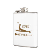 Ich bin mit Yoga an Bord Flachmann (Links)