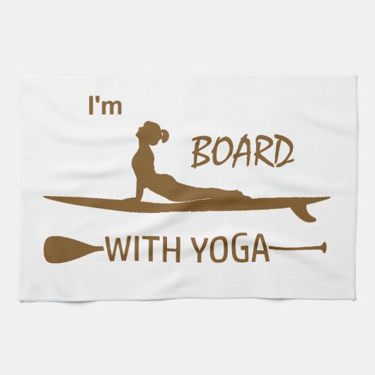 Ich bin mit Yoga an Bord Geschirrtuch (Horizontal)