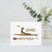 Ich bin mit Yoga an Bord Postkarte (Stehend Vorderseite)