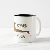 Ich bin mit Yoga an Bord Zweifarbige Tasse (VorderseiteRechts)