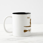 Ich bin mit Yoga an Bord Zweifarbige Tasse (Links)