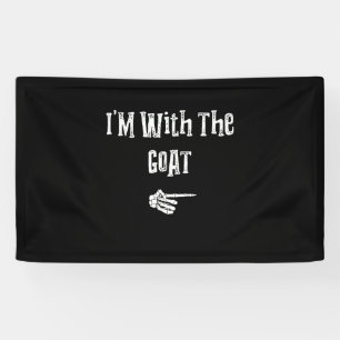 Ich bin mit Ziegenkleidung und lustigen Paaren Banner