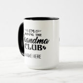 Ich bin Mitglied des Oma Club Baby Reveal Coffee Tasse (Vorderseite Links)