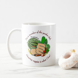 Ich bin Mitglied im Gartenverein, ich liebe Gemüse Kaffeetasse