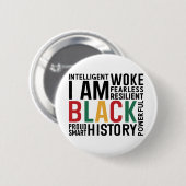 Ich bin Monat der schwarzen Geschichte Button (Vorne & Hinten)