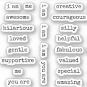 Ich bin Motivierend Affirmation Aufkleber (Vorderseite)