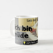 ich bin müde (Deutsch) Kaffeetasse (Vorderseite Links)