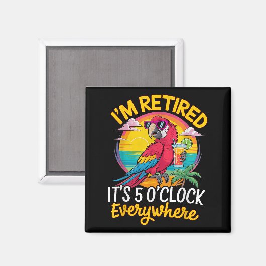 Ich bin müde. Es ist überall um 5 Uhr Magnet (Vorderseite/Rückseite)