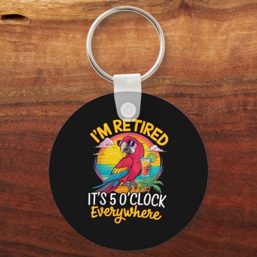 Ich bin müde. Es ist überall um 5 Uhr Schlüsselanhänger (Vorderseite)