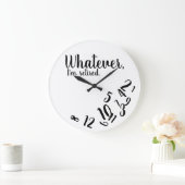 Ich bin müde Funny Retirement Simple White Große Wanduhr (Zuhause)