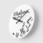 Ich bin müde Funny Retirement Simple White Runde Wanduhr (Winkel)