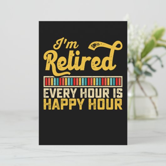 Ich bin müde, jede Stunde ist glücklich. Einladung (Stehend Vorderseite)