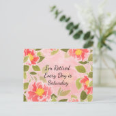 Ich bin müde. Jeder Tag ist Samstag. Postkarte (Stehend Vorderseite)