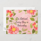 Ich bin müde. Jeder Tag ist Samstag. Postkarte (Vorne/Hinten)