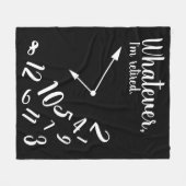 Ich bin müde lustige Ruhestand Zeit Uhr schwarz Fleecedecke (Vorderseite (Horizontal))