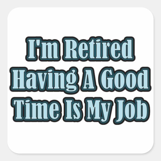 Ich bin müde quadratischer aufkleber (Vorderseite)