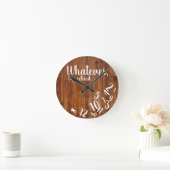 Ich bin müde Rustikal Wood Funny Rentirement Runde Wanduhr (Zuhause)