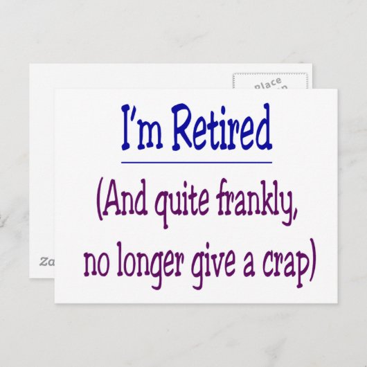 "Ich bin müde und gebe keinen Mist mehr" Postkarte (Vorne/Hinten)