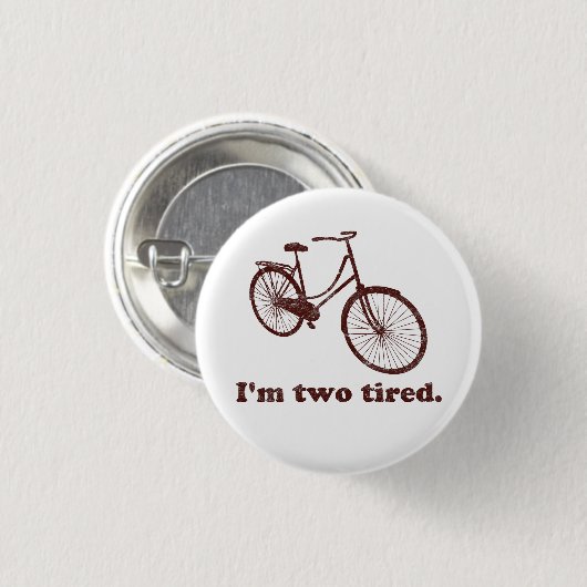 Ich bin müdes zu müdes schläfriges Fahrrad zwei Button (Vorne & Hinten)