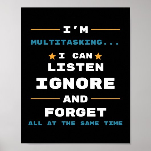 Ich bin Multitasking-Funny Office und arbeite Poster (Vorne)