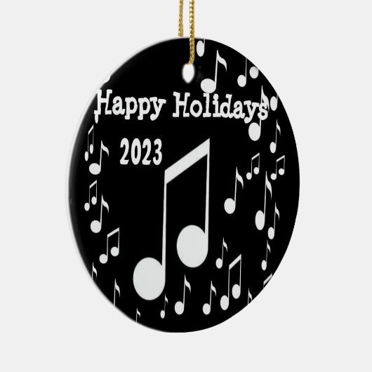 Ich bin Musik, glückliche Ferien_ Keramik Ornament (Rechts)