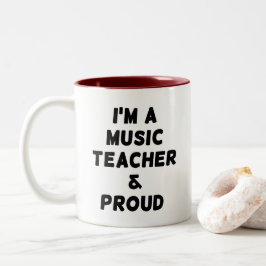 ICH BIN MUSIKLEHRER UND PROUD-KAFFEE-TASSE ZWEIFARBIGE TASSE