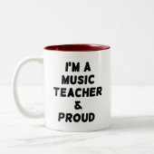 ICH BIN MUSIKLEHRER UND PROUD-KAFFEE-TASSE ZWEIFARBIGE TASSE (Links)