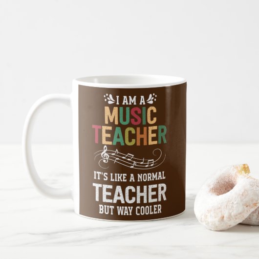 Ich bin Musiklehrer, wie ein normaler Lehrer  Kaffeetasse (Mit Donut)