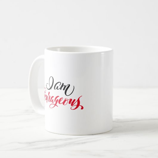 Ich bin mutig kaffeetasse (Vorderseite Links)